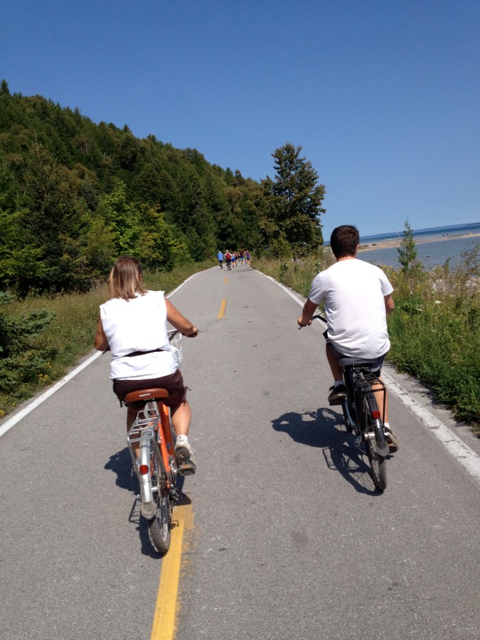 No cars on Mackinac Island - only bicycles!