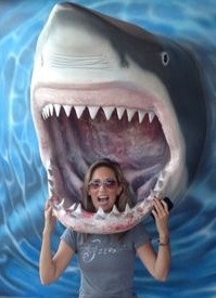 Shark head at the Eilat Underwater Observatory 
