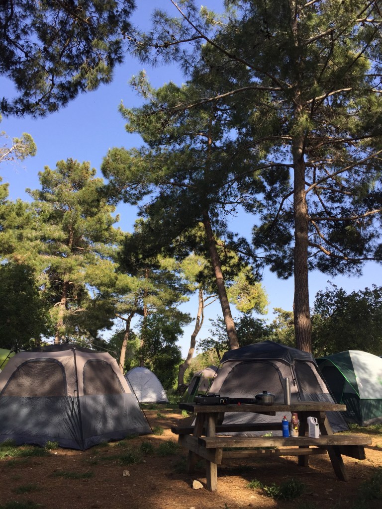 Camping at Mishmar HaCarmel