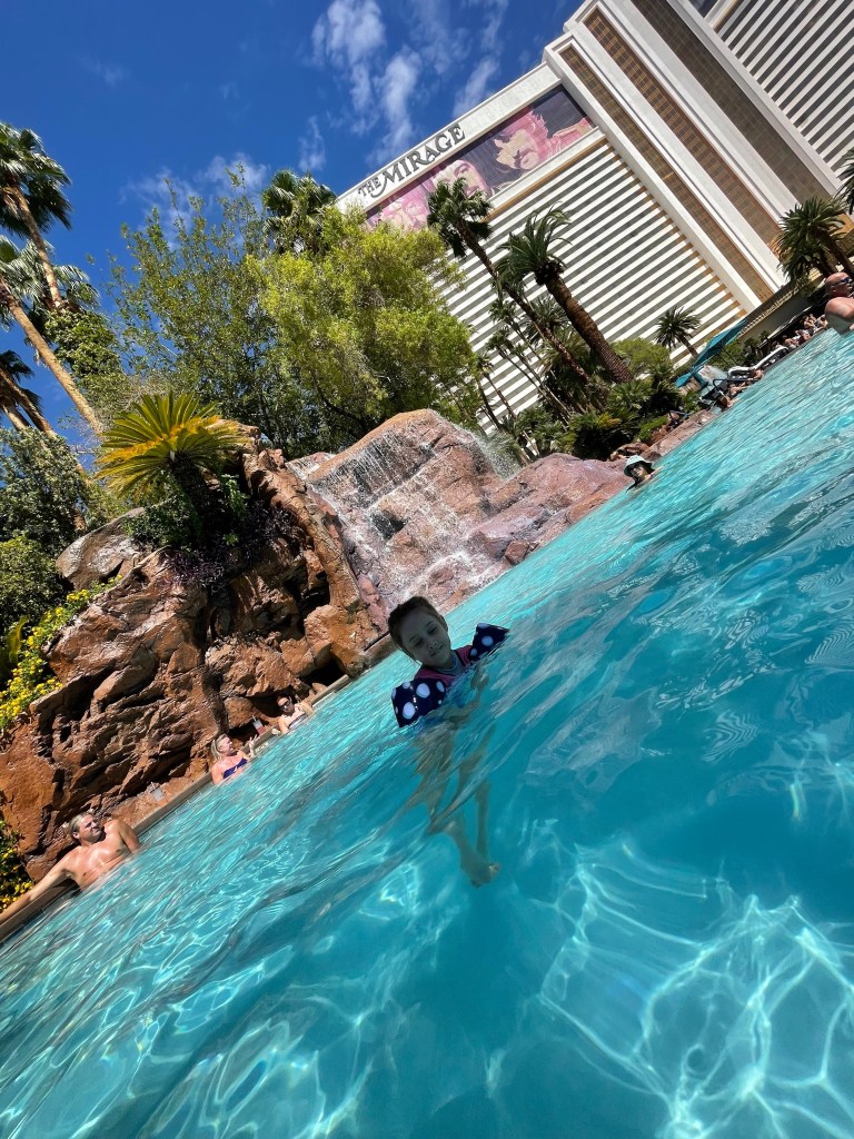 the pool at the Mirage 