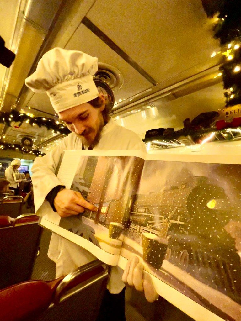 Reading the Polar Express book