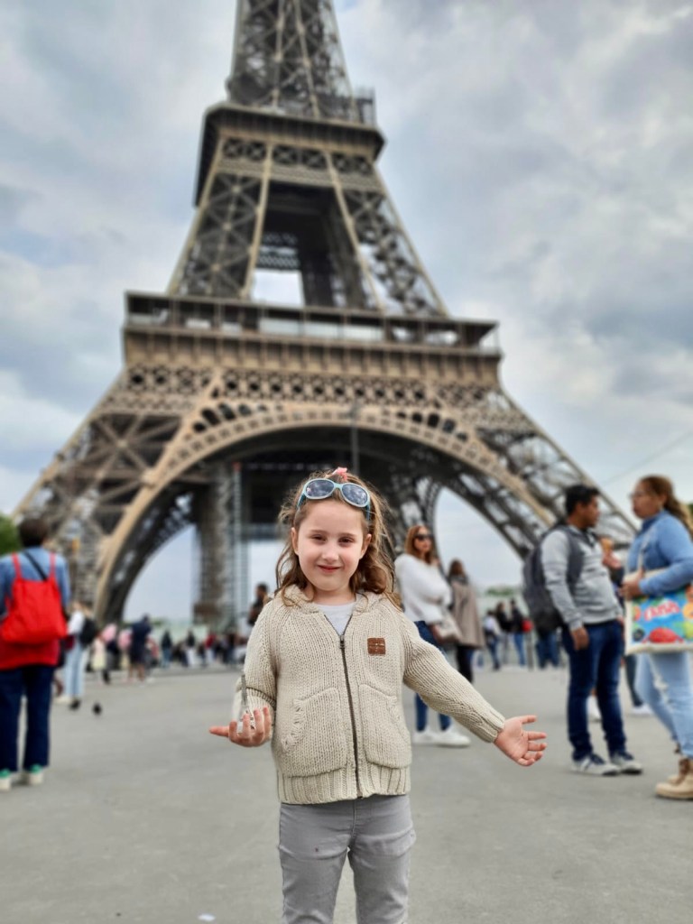 Eiffel Tower in Paris with kids